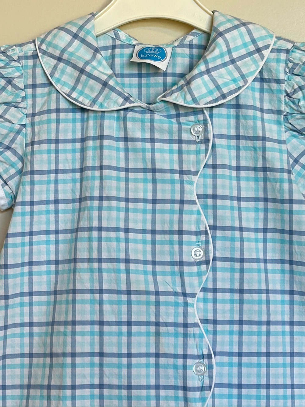 Sz6 Krewe Kids Plaid Scallop Collar Dress - Picture 2 of 6